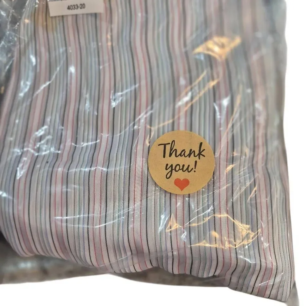 Fabric, White Multicolored Striped Chiffon 45